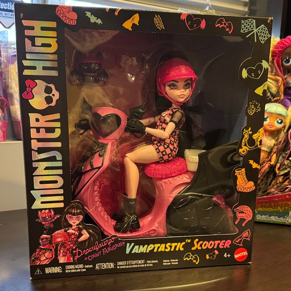 Monster High Vampastic Scooter with Doll - Pink and Black